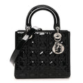 Patent Cannage Medium Lady Dior Black wholesalehk.shop