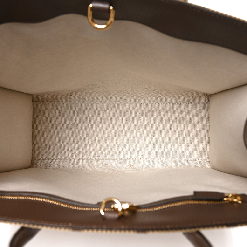 Monogram Jumbo GG Textured Dollar Calfskin Web Tote Bag Camel Ebony New Acero wholesalehk.shop