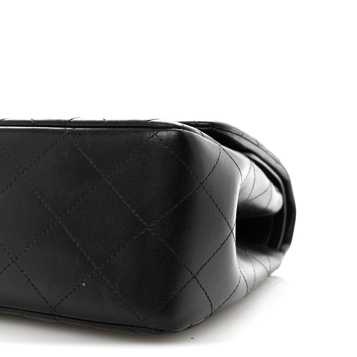 Lambskin Quilted Jumbo Double Flap Black wholesalehk.shop