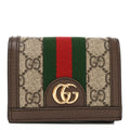 GG Supreme Monogram Web Ophidia Card Case Beige New Acero wholesalehk.shop