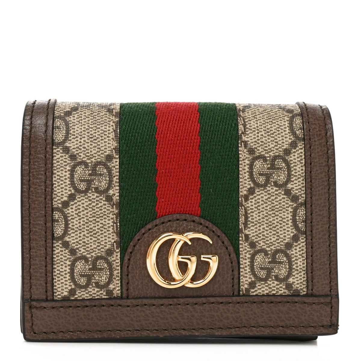 GG Supreme Monogram Web Ophidia Card Case Beige New Acero wholesalehk.shop