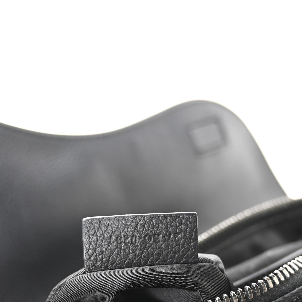 X Sacai Grained Calfskin Technical Fabric Mens Saddle Bag Black wholesalehk.shop
