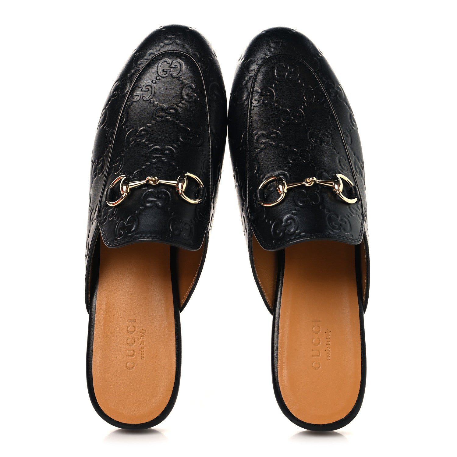 Glamour Calfskin Guccissima Womens Princetown Slippers 37.5 Black £¨ Direct shipment via from wholesalehk.shop
