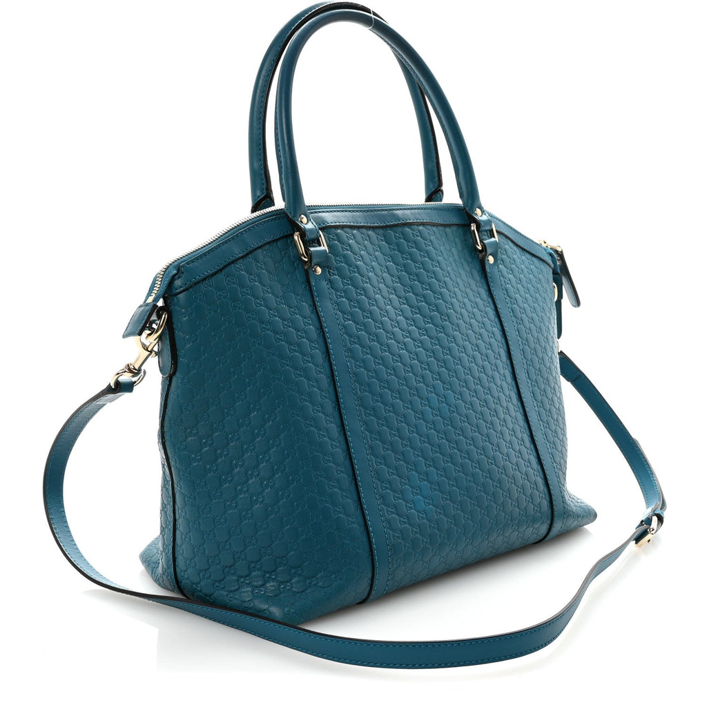 Soft Microguccissima Dome Satchel Deep Cobalt £¨ Direct shipment via from wholesalehk.shop