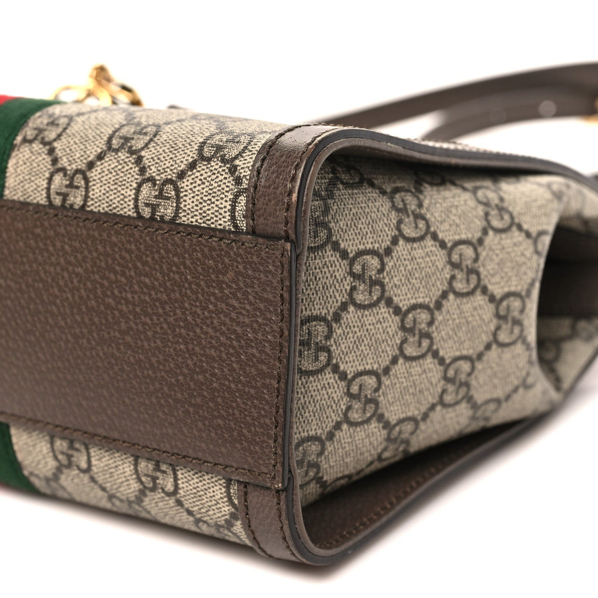 GG Supreme Monogram Small Ophidia Tote Bag Brown wholesalehk.shop