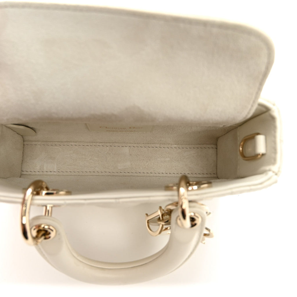 Lambskin Cannage Micro Lady D-Joy Latte wholesalehk.shop