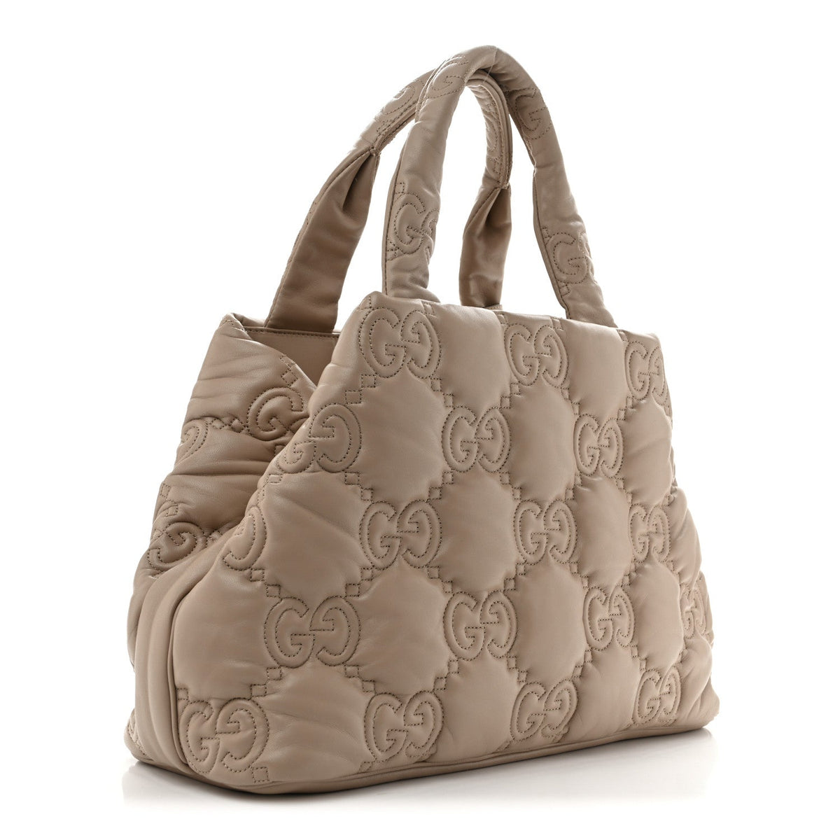 Calfskin GG Matelasse Large Tote  Beige wholesalehk.shop