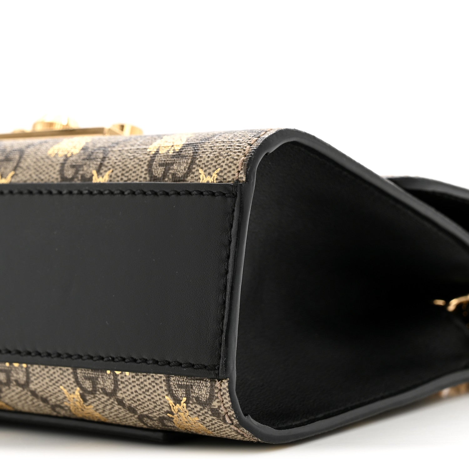 GG Supreme Monogram Bees Small Padlock Shoulder Bag Black £¨ Direct shipment via from wholesalehk.shop