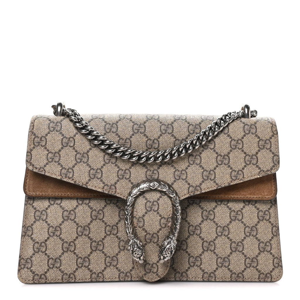 GG Supreme Monogram Small Dionysus Shoulder Bag Taupe wholesalehk.shop