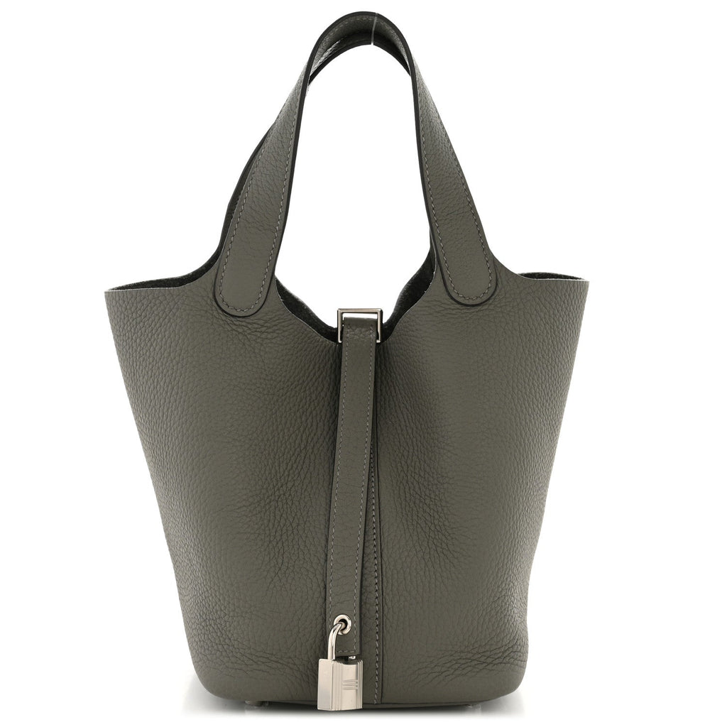 Taurillon Clemence Picotin Lock 18 PM Etain £¨ Direct shipment via from wholesalehk.shop