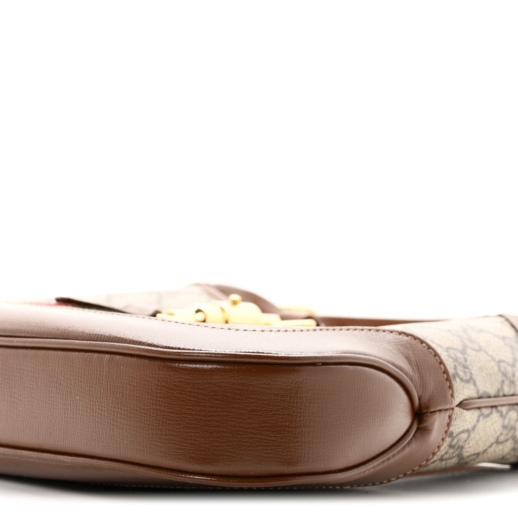 GG Supreme Monogram Azalea Calfskin Web Small Jackie 1961 Hobo Beige Ebony Brown Sugar £¨ Direct shipment via from wholesalehk.shop