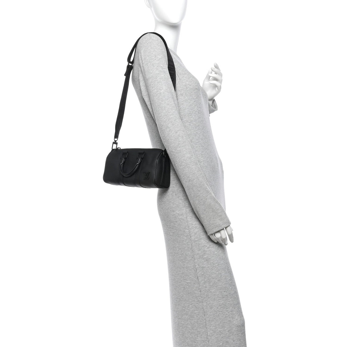 Grained Calfskin Aerogram Keepall XS Black wholesalehk.shop