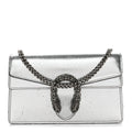 Metallic Calfskin Super Mini Dionysus Shoulder Bag Silver wholesalehk.shop