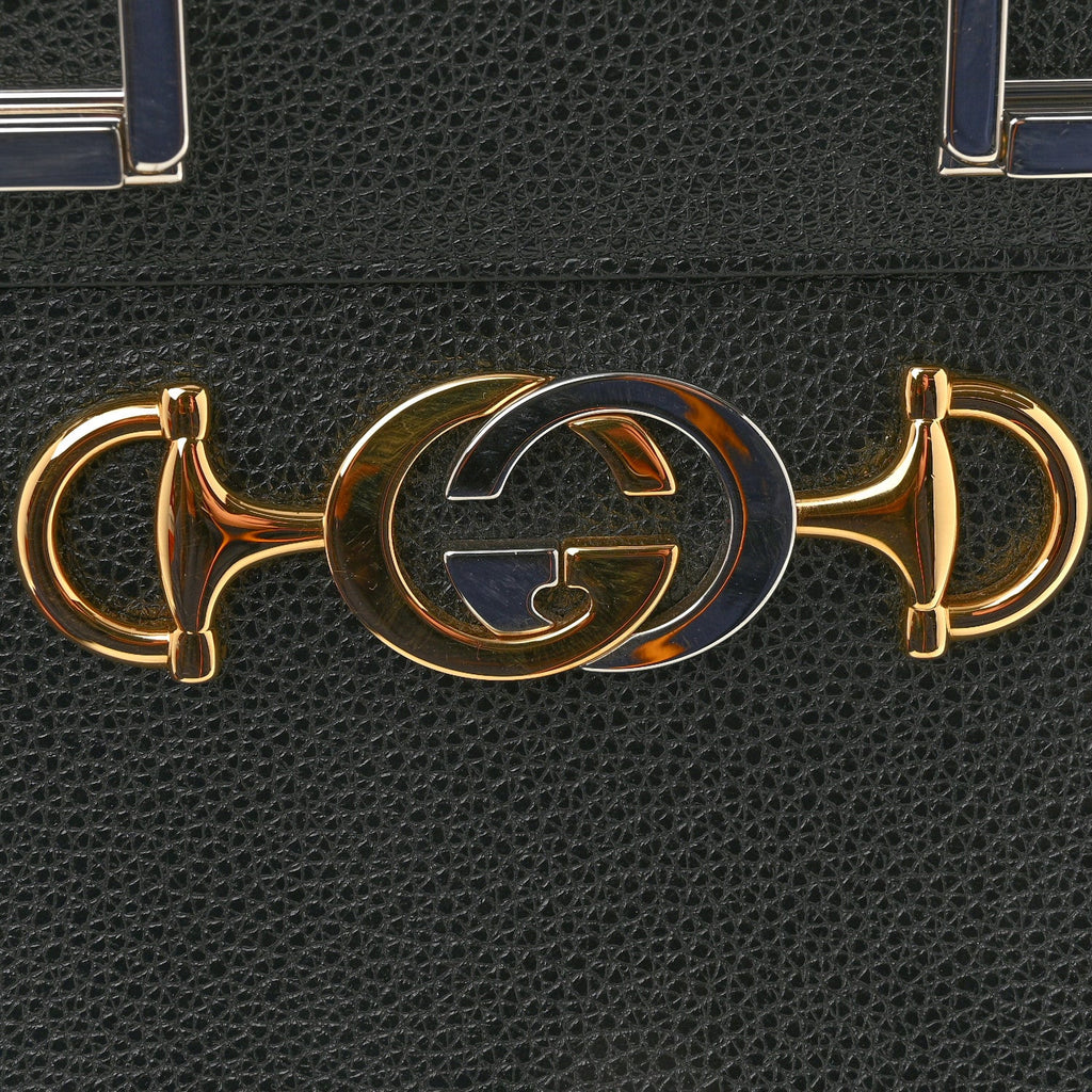Grainy Calfskin Small Zumi Top Handle Bag Black wholesalehk.shop