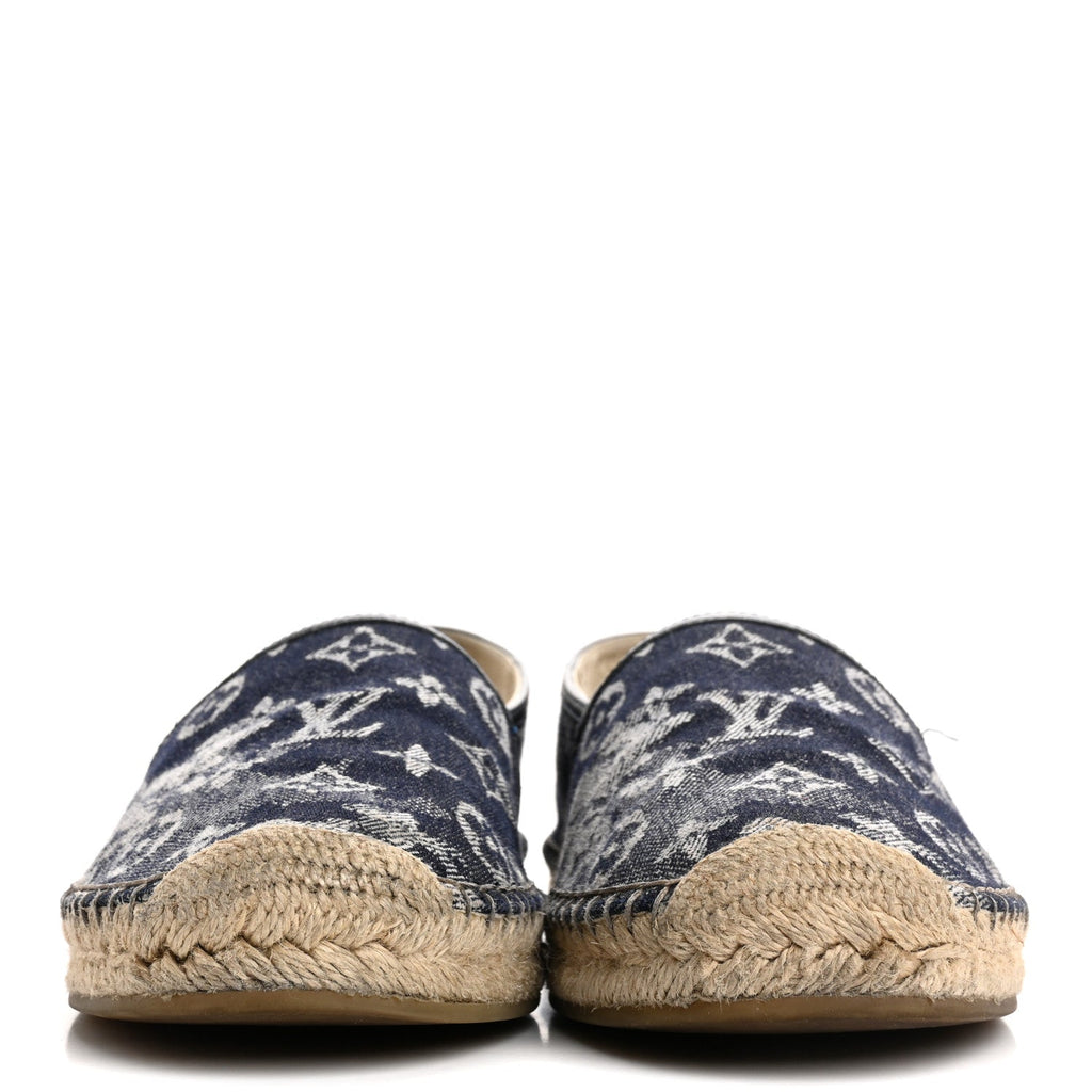 Monogram Denim Espadrille Flats 8.5 Blue £¨ Direct shipment via from wholesalehk.shop