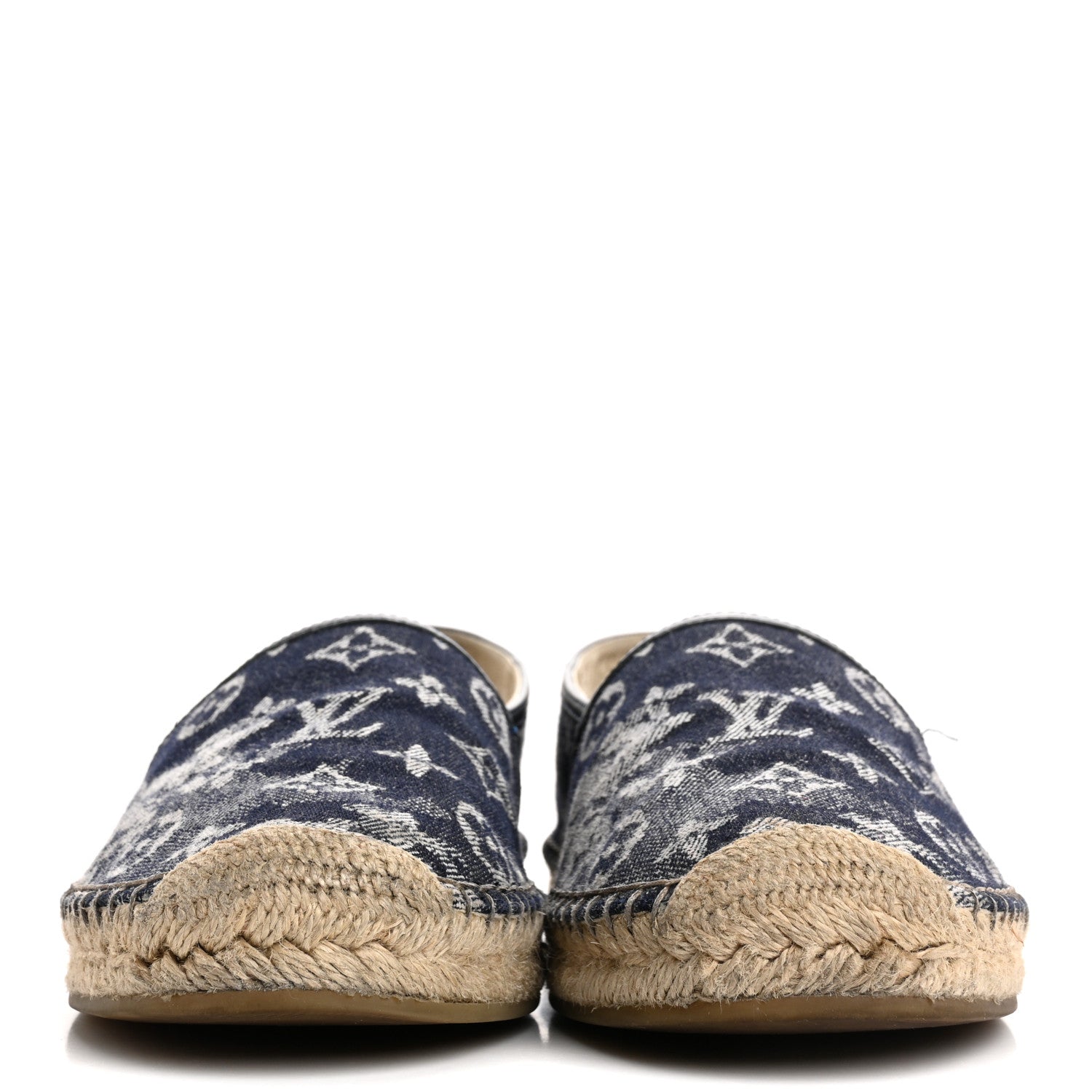 Monogram Denim Espadrille Flats 8.5 Blue £¨ Direct shipment via from wholesalehk.shop