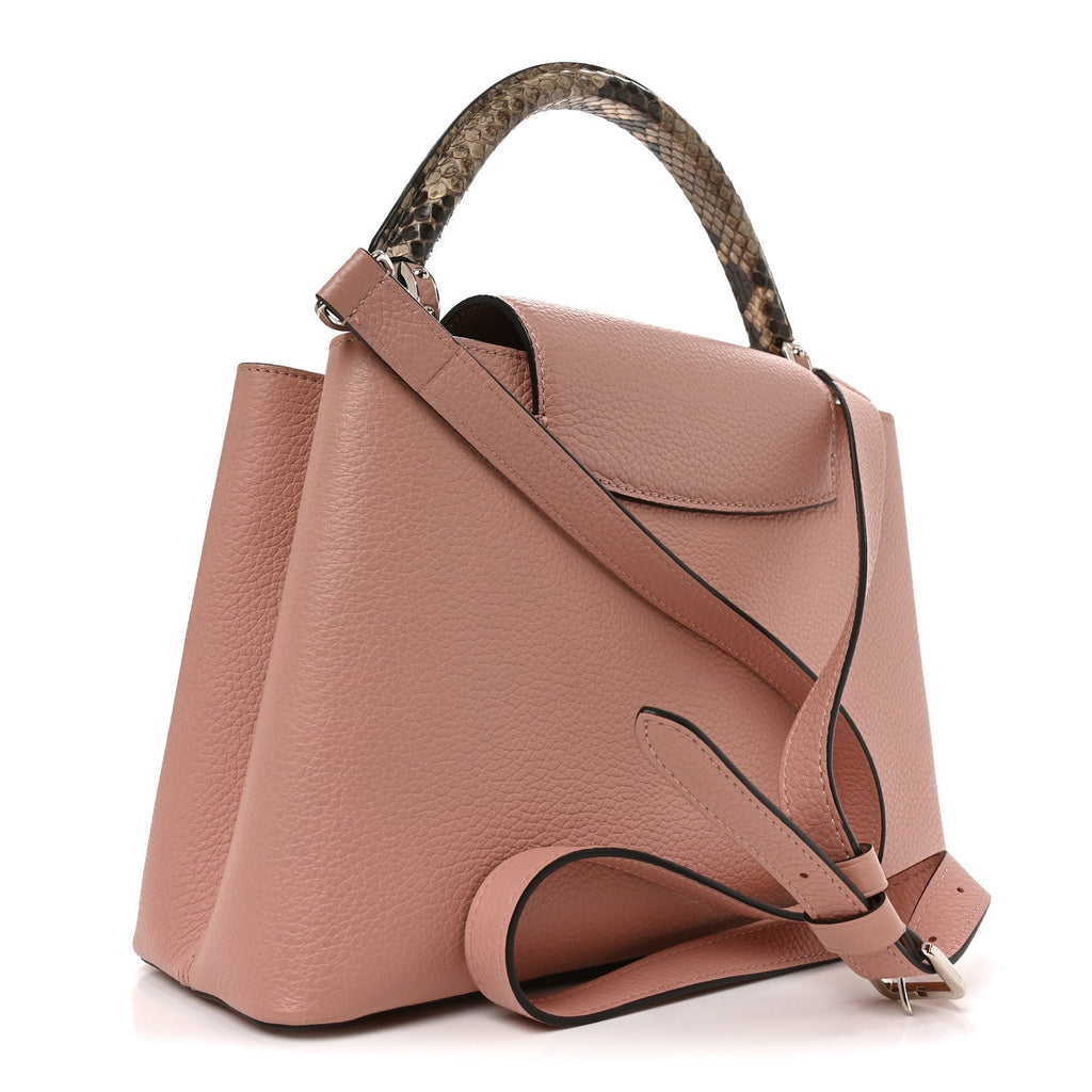 Taurillon Snakeskin Capucines PM Magnolia £¨ Direct shipment via from wholesalehk.shop