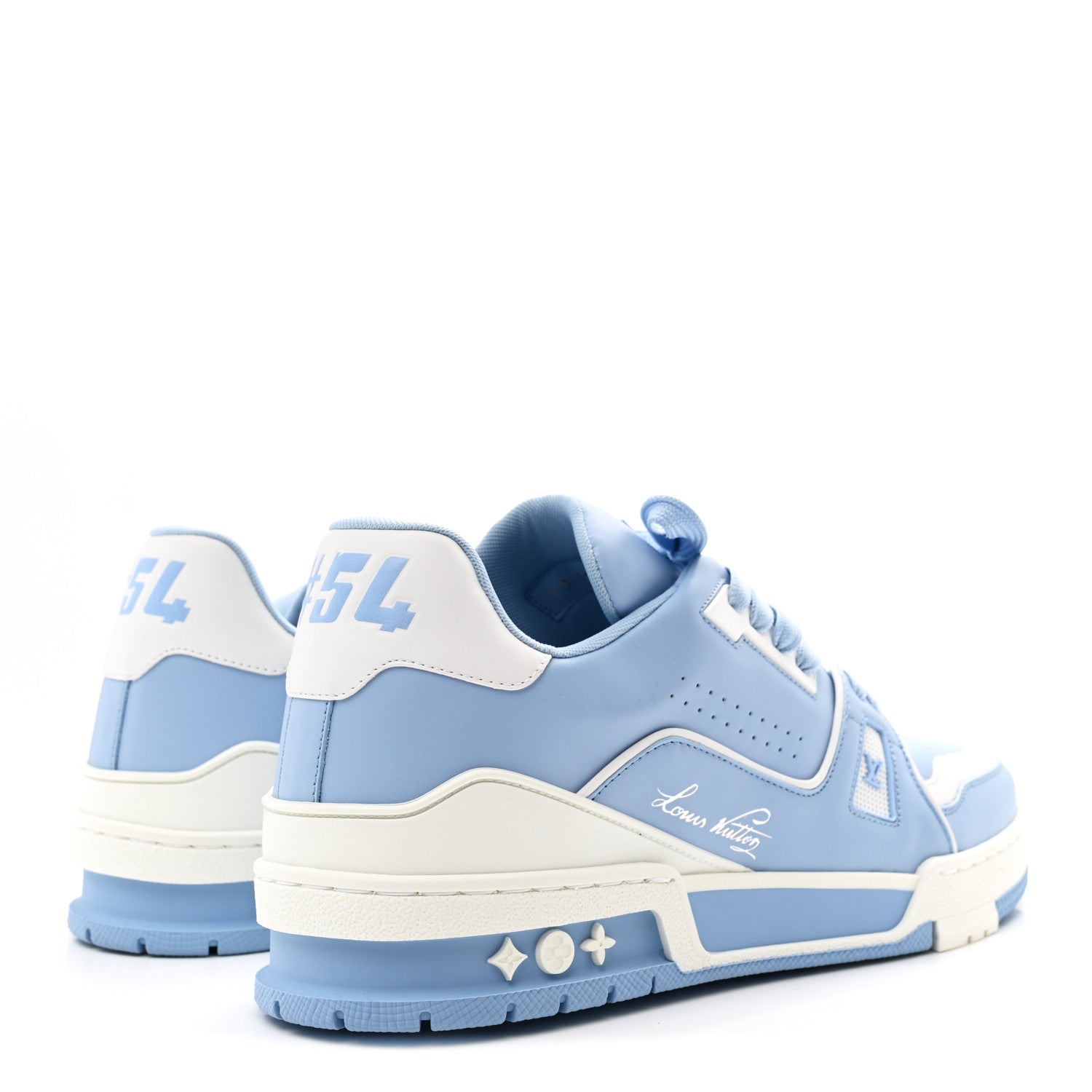 Calfskin Mens LV Trainer Sneakers 9 Blue £¨ Direct shipment via from wholesalehk.shop