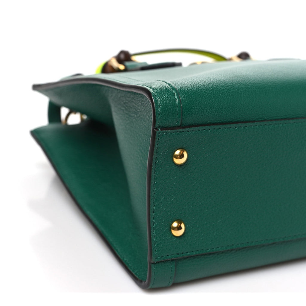 Wonka Grain Calfskin Small Diana Tote Bag Green Yellow Fluo wholesalehk.shop