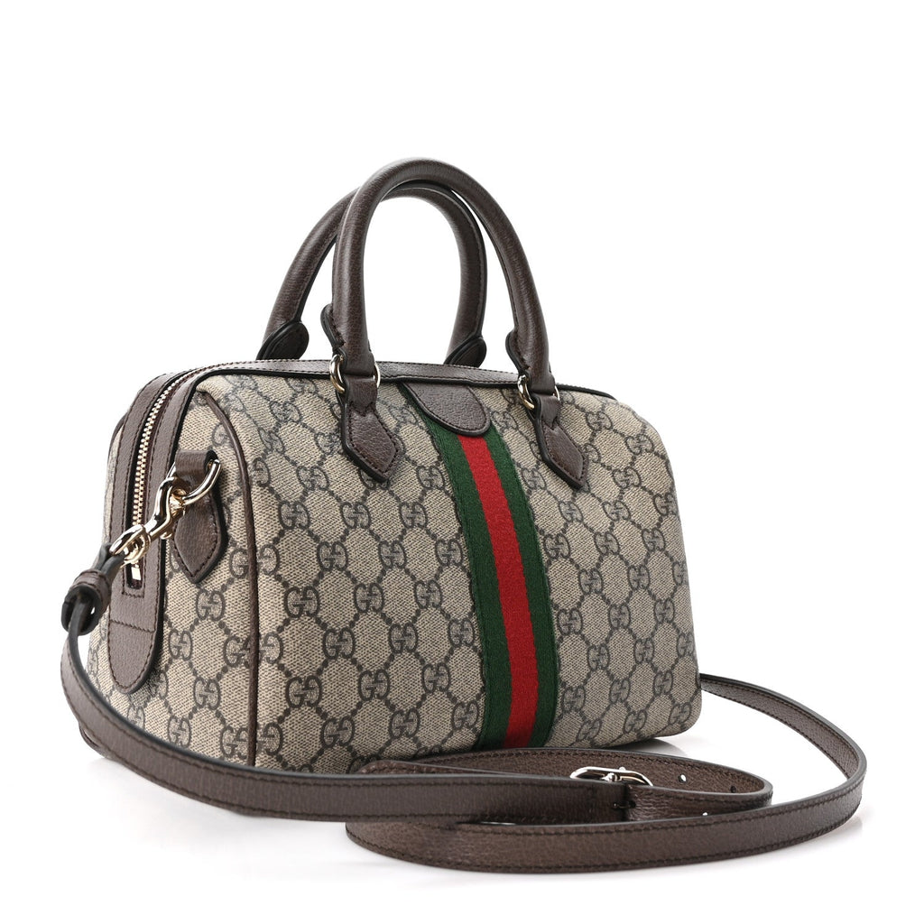 GG Supreme Monogram Web Medium Ophidia Top Handle Bag Beige Ebony New Acero wholesalehk.shop
