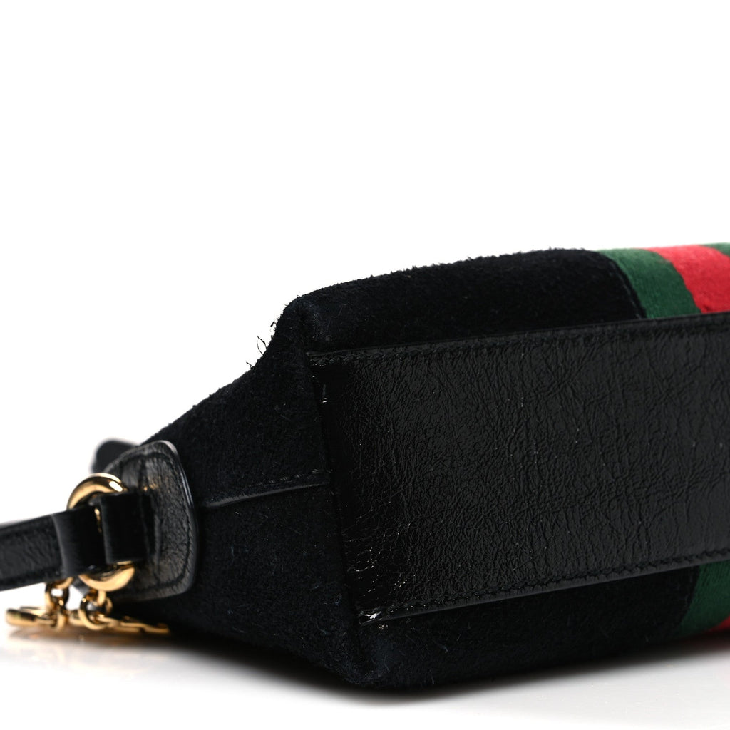 Suede Patent Web GG Small Ophidia Dome Shoulder Bag Black wholesalehk.shop