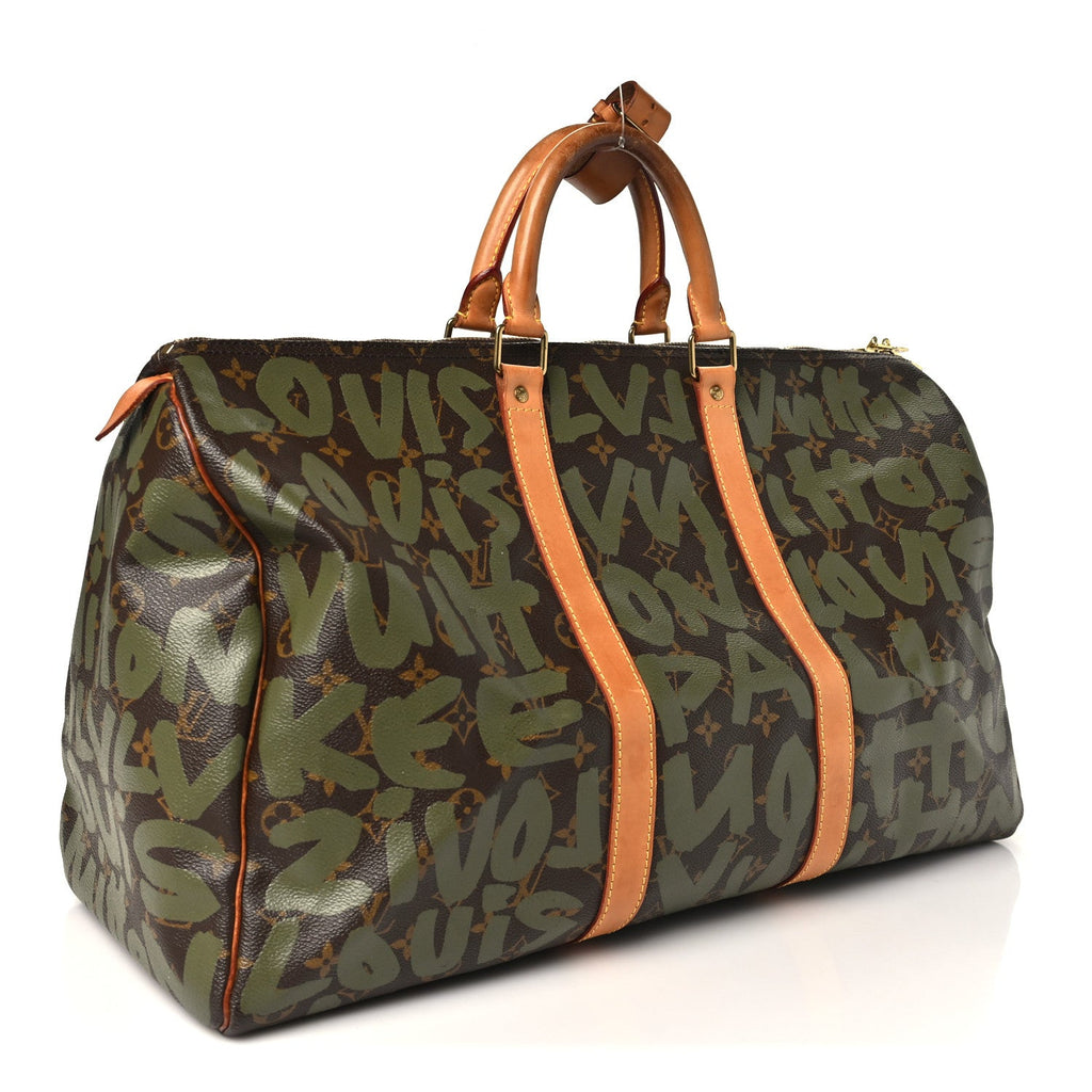 Graffiti Keepall 50 Kaki wholesalehk.shop