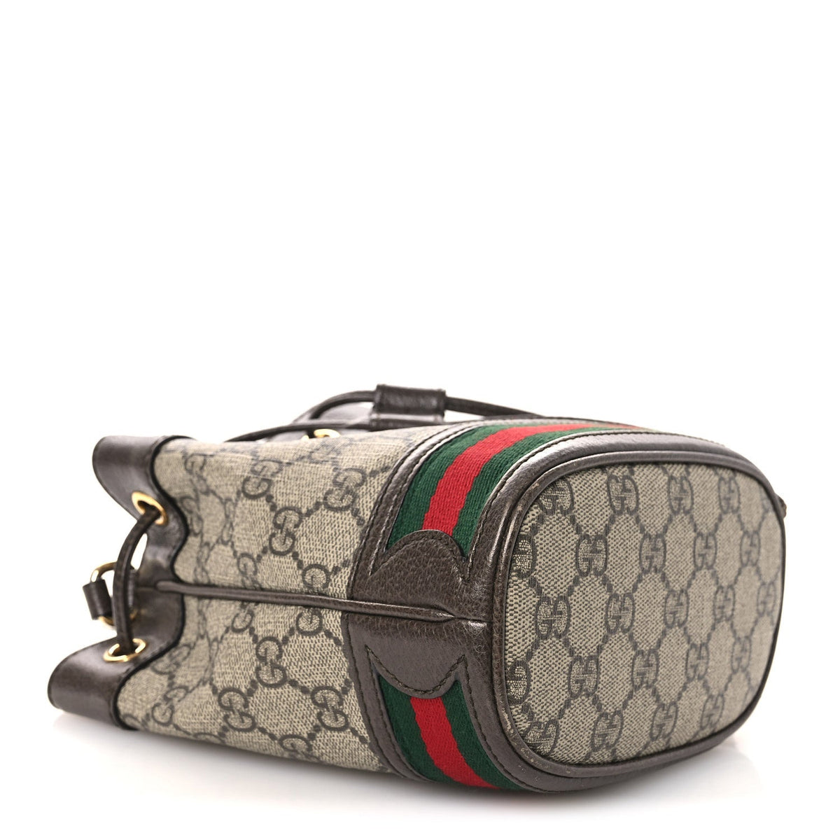 GG Supreme Monogram Web Mini Ophidia Bucket Bag Brown wholesalehk.shop