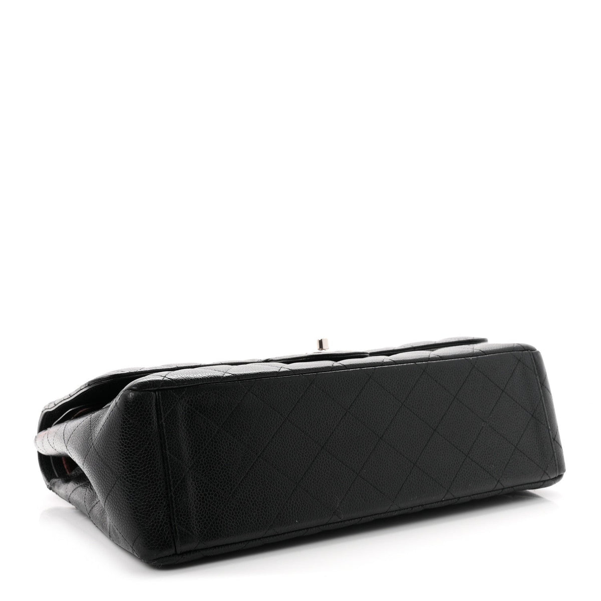 Caviar Quilted Maxi Double Flap Black wholesalehk.shop