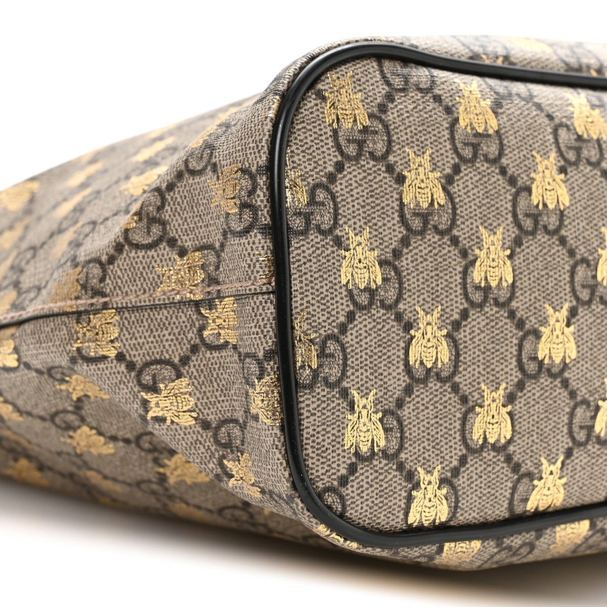 Soft GG Supreme Monogram Bees Small Crossbody Tote Beige Oro Black wholesalehk.shop