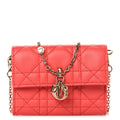 Lambskin Cannage Miss Dior Glycine Wallet on Chain Pink wholesalehk.shop
