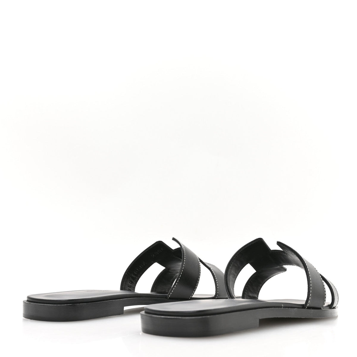 Box Calfskin Oran Sandals 36.5 Black wholesalehk.shop