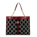 Tweed GG Monogram Large Rajah Chain Tote Romantic Cherry Black White wholesalehk.shop