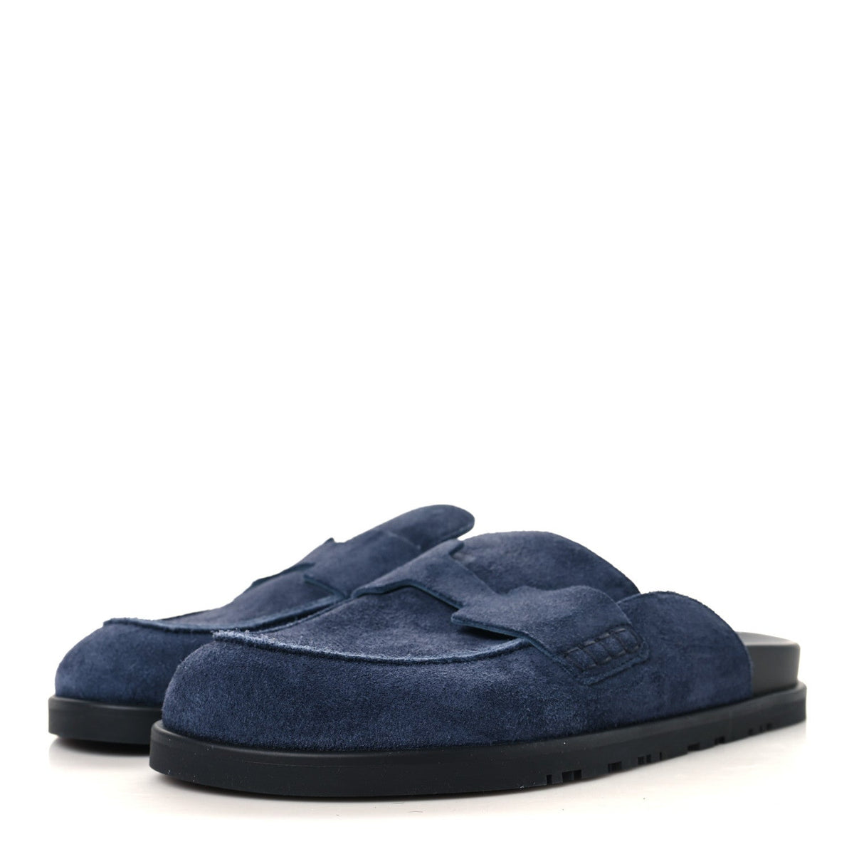 Suede Calfskin Mens Go Mules 40 Bleu Celeste wholesalehk.shop