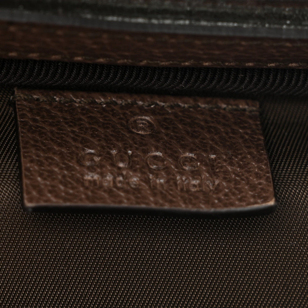GG Supreme Monogram Textured Calfskin Web Ophidia Vanity Cosmetic Case Beige Ebony New Acero wholesalehk.shop