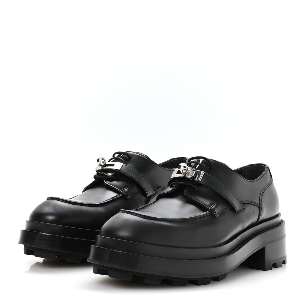 Glossed Calfskin First Oxford 39 Black wholesalehk.shop