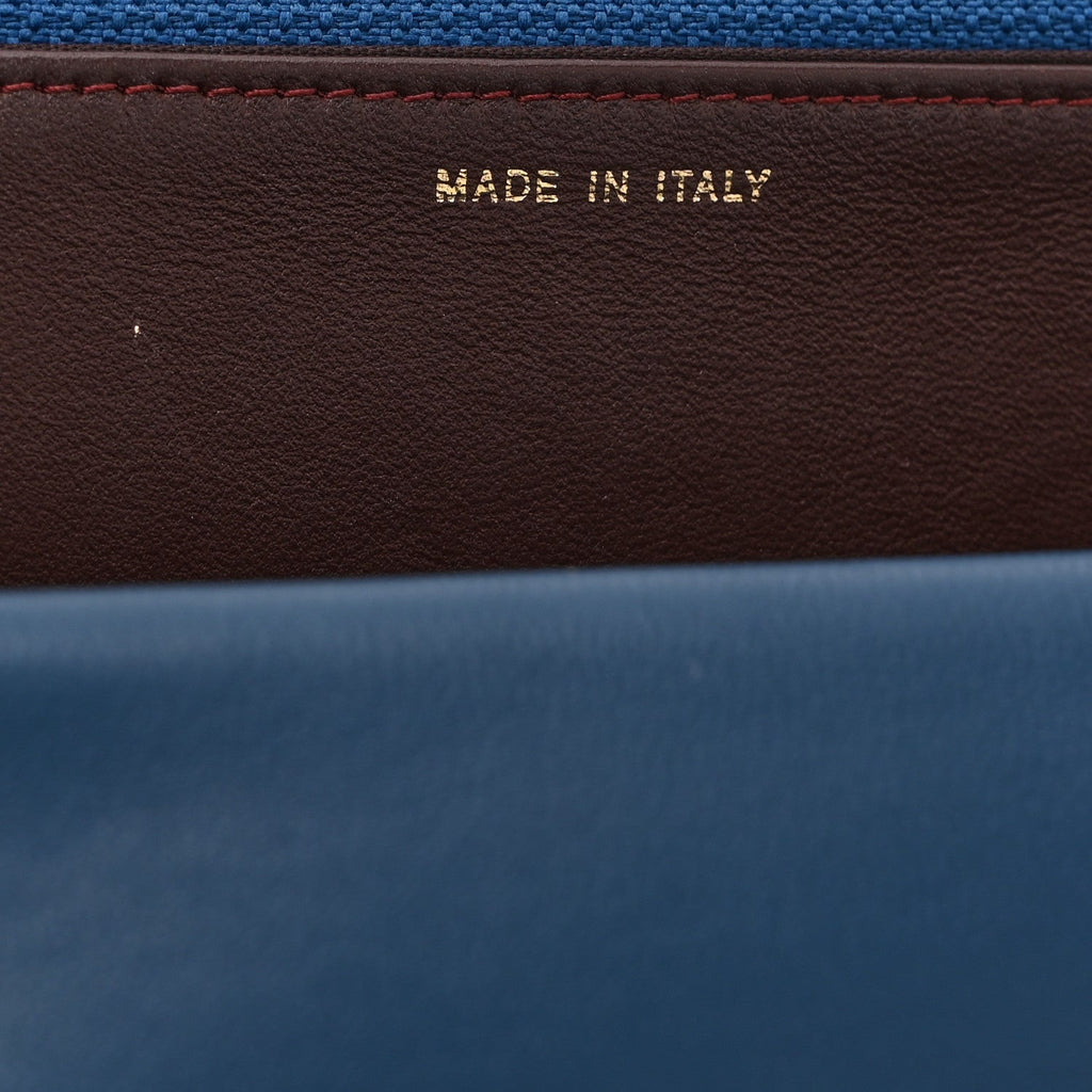 Lambskin Quilted Trendy CC Wallet On Chain WOC Blue wholesalehk.shop