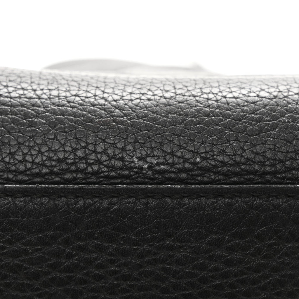 Pebbled Calfskin Medium Soho Chain Shoulder Bag Black wholesalehk.shop