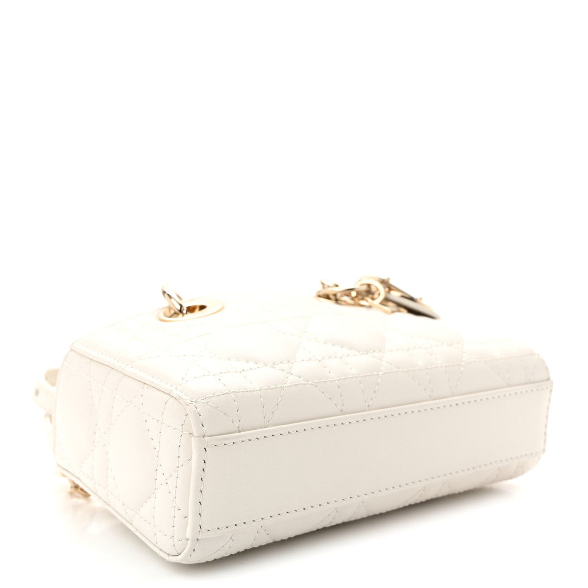 Lambskin Cannage Micro Lady D-Joy Latte wholesalehk.shop