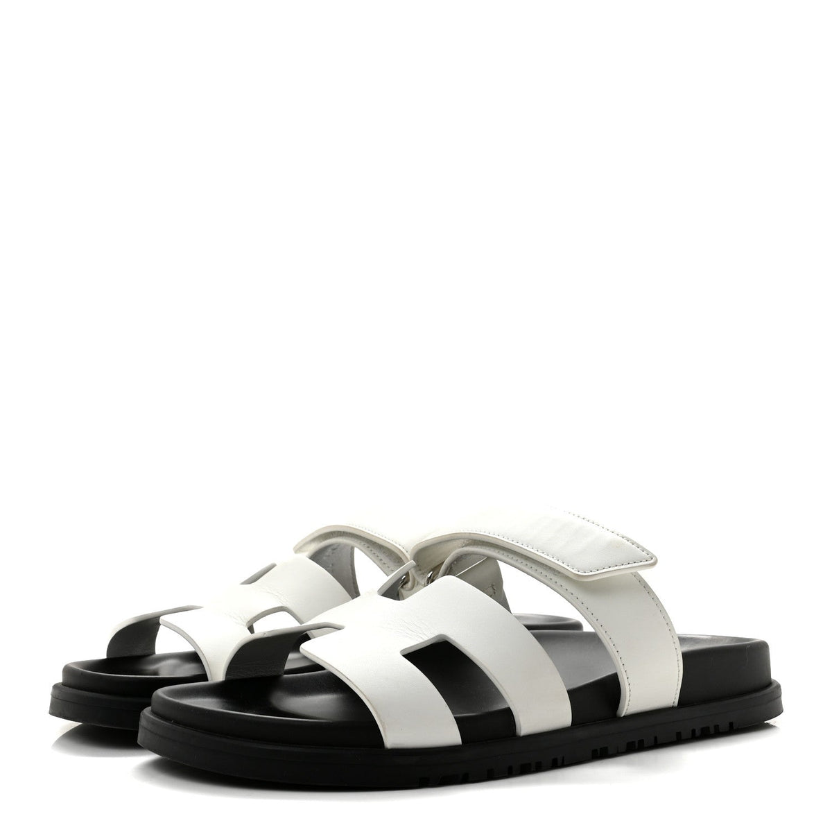 Calfskin Womens Chypre Sandals 38.5 White wholesalehk.shop