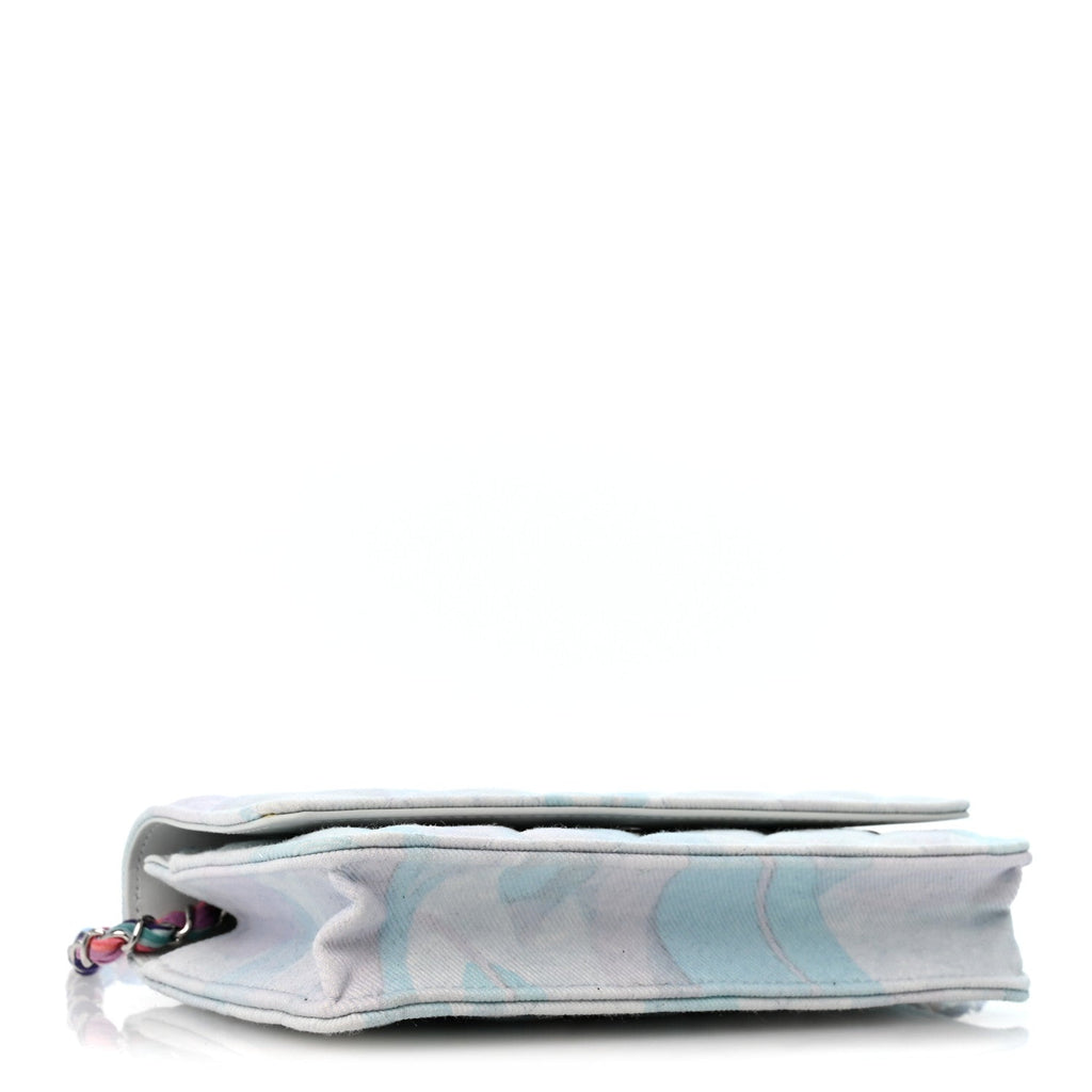 Canvas Quilted Jungle Jeans Wallet on Chain WOC Multicolor wholesalehk.shop