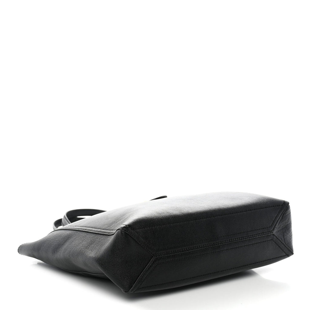 New Sakai Calfskin Lux Small Dahlia Tote Black wholesalehk.shop