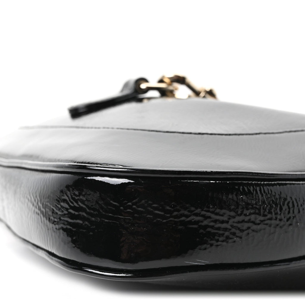 Patent Calfskin Small Jackie Shoulder Bag Black £¨ Direct shipment via from wholesalehk.shop