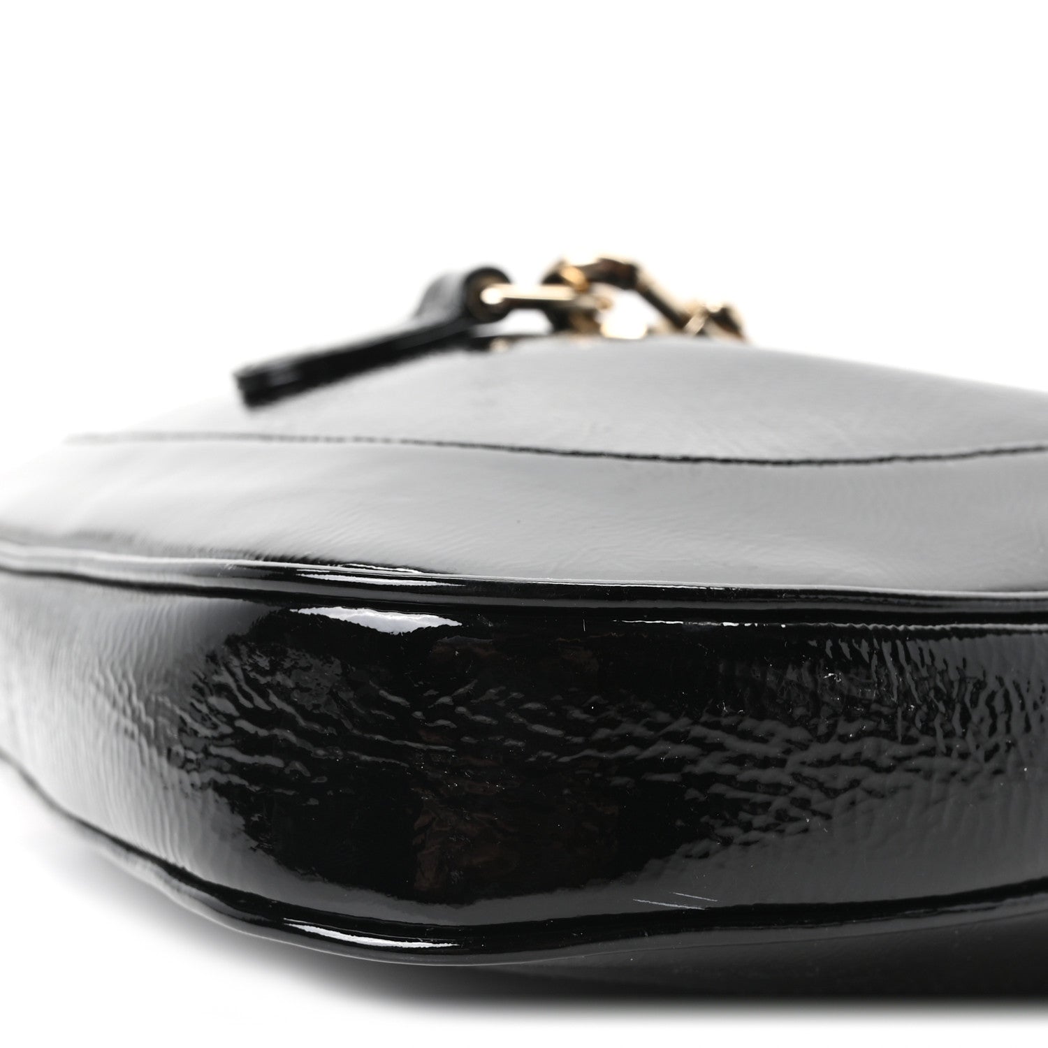 Patent Calfskin Small Jackie Shoulder Bag Black £¨ Direct shipment via from wholesalehk.shop