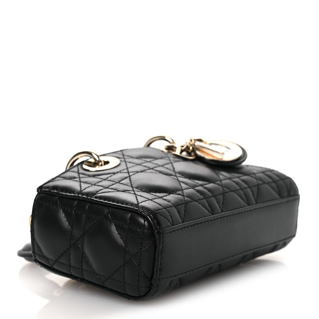 Lambskin Cannage Micro Lady D-Joy Black wholesalehk.shop