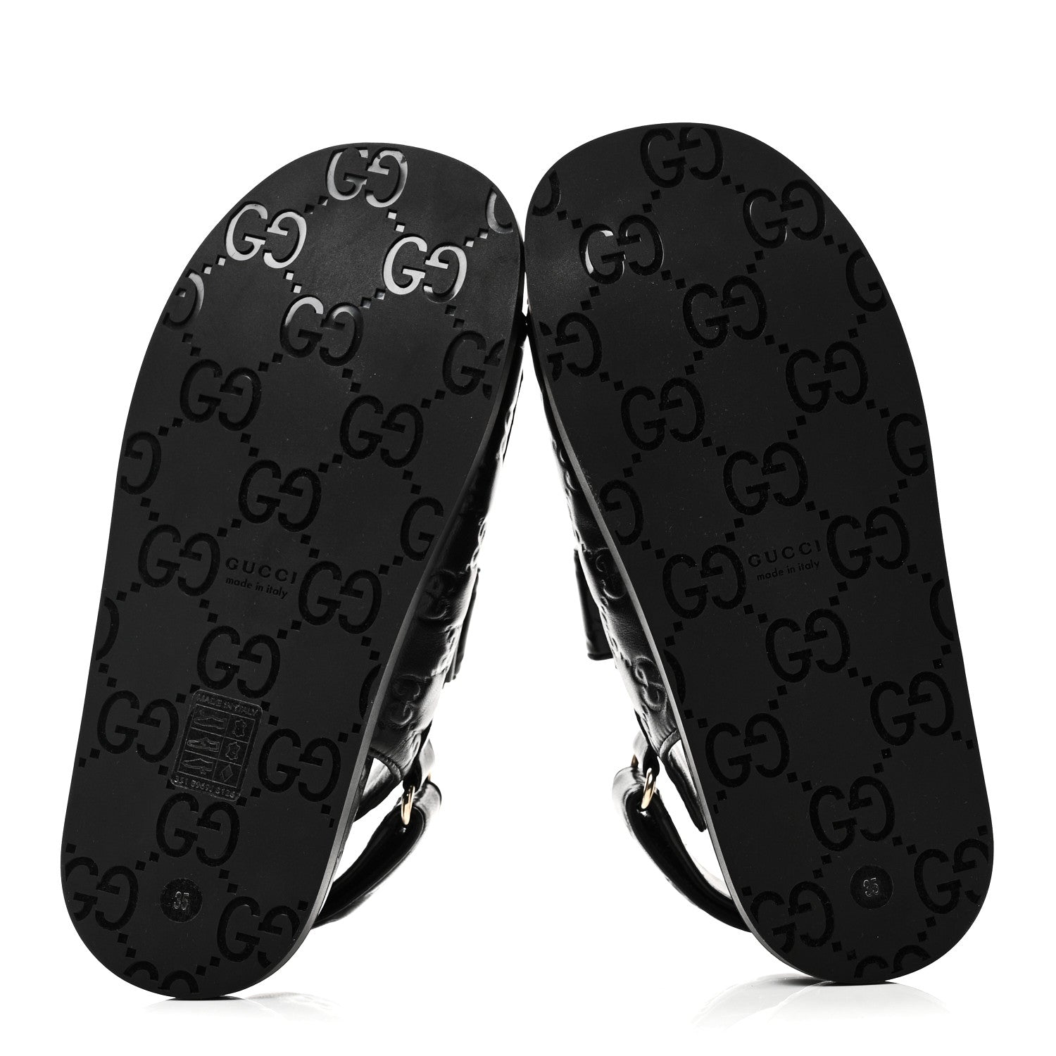 Guccissima GG Embossed Womens Sandals 35 Black £¨ Direct shipment via from wholesalehk.shop