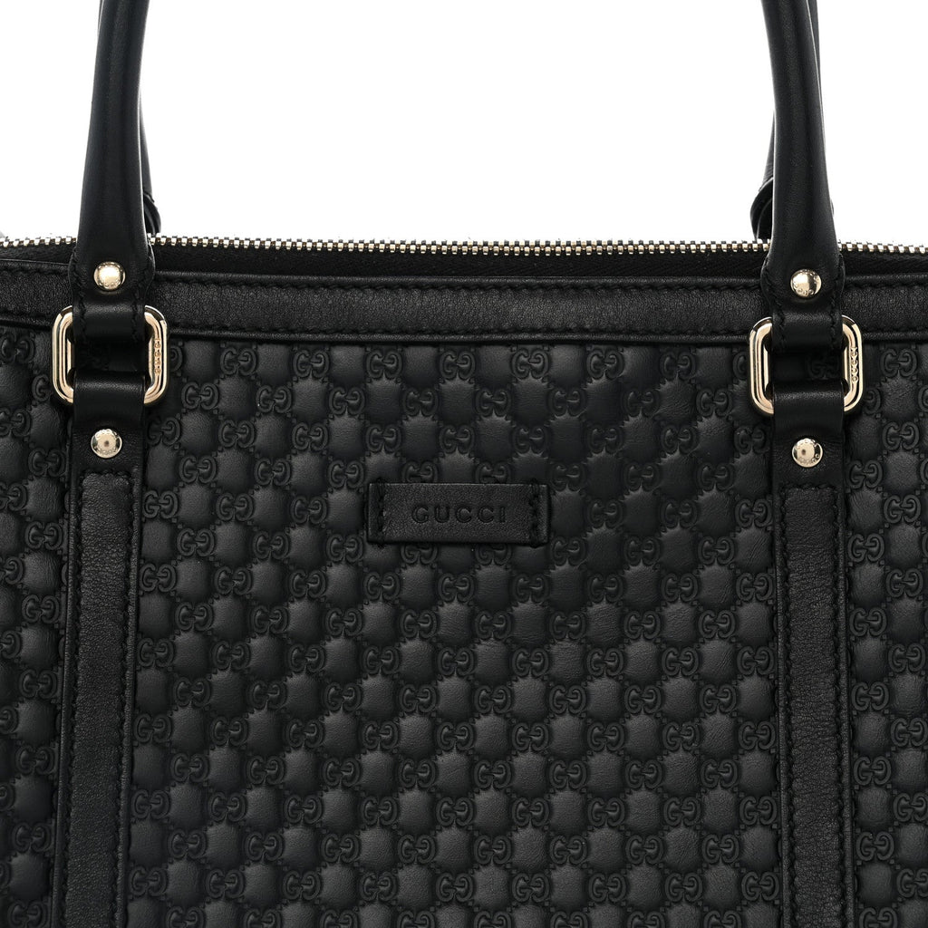 Soft Microguccissima Small Zippered Satchel Black £¨ Direct shipment via from wholesalehk.shop