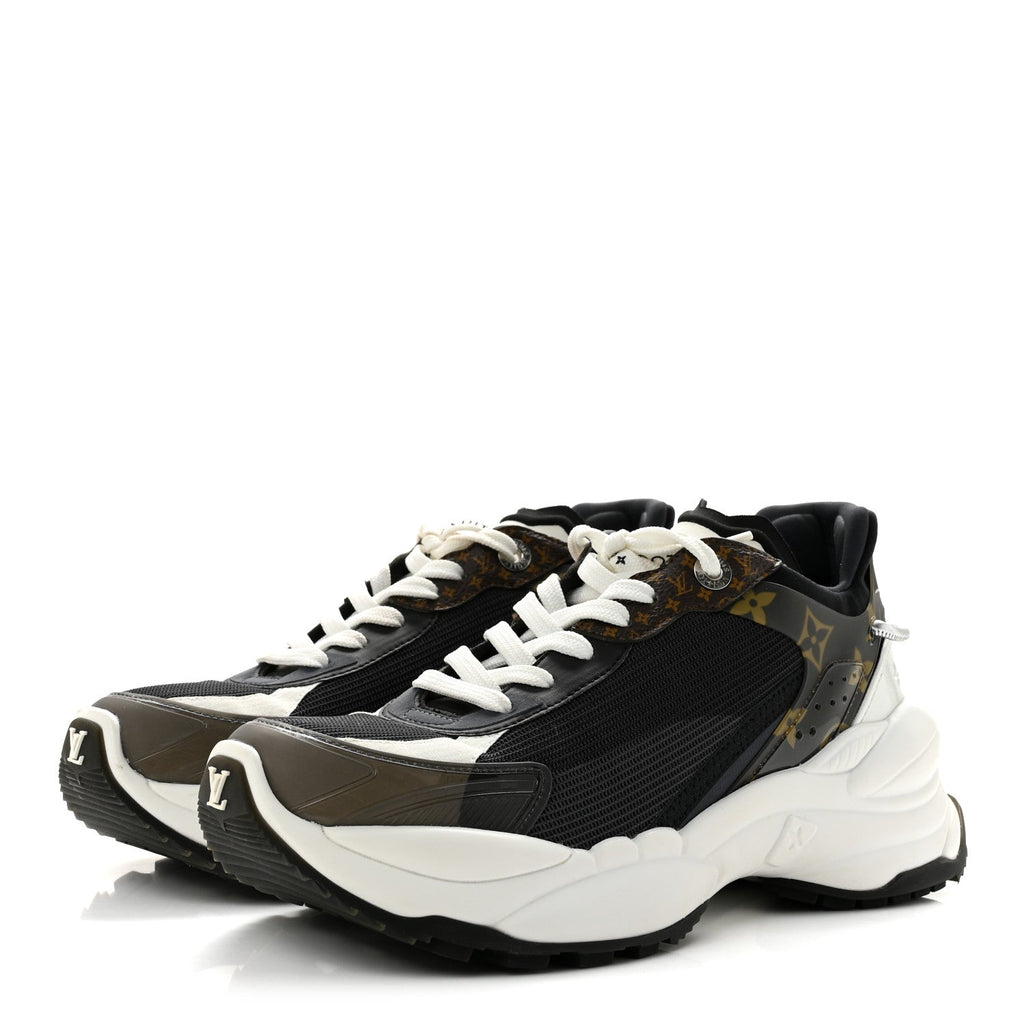 Monogram Calfskin Run 55 Sneakers 39 Black £¨ Direct shipment via from wholesalehk.shop