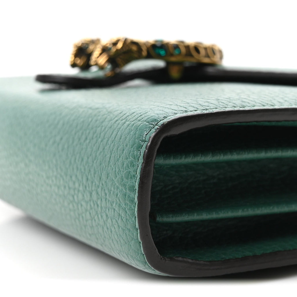 Calfskin Mini Dionysus Chain Wallet Emerald wholesalehk.shop