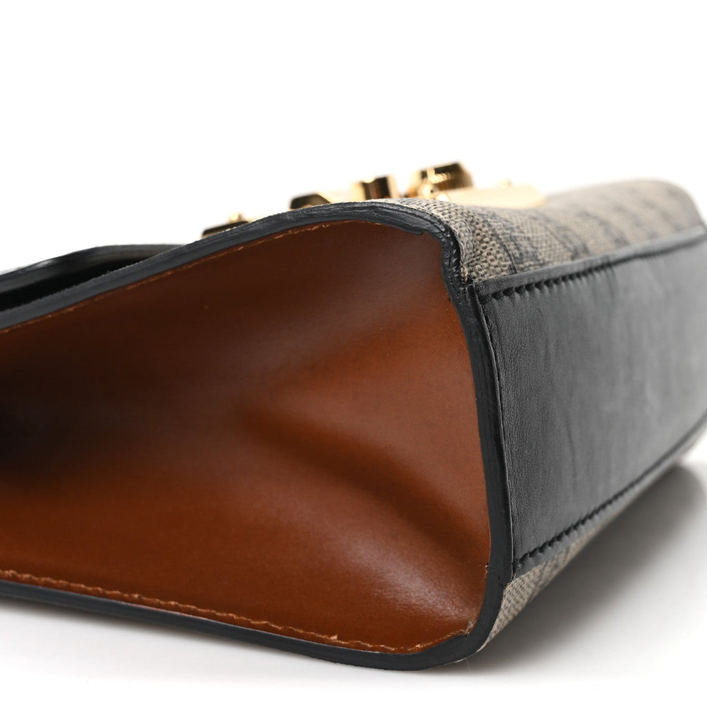 GG Supreme Monogram Calfskin Small Padlock Shoulder Bag Beige Black Cuir £¨ Direct shipment via from wholesalehk.shop