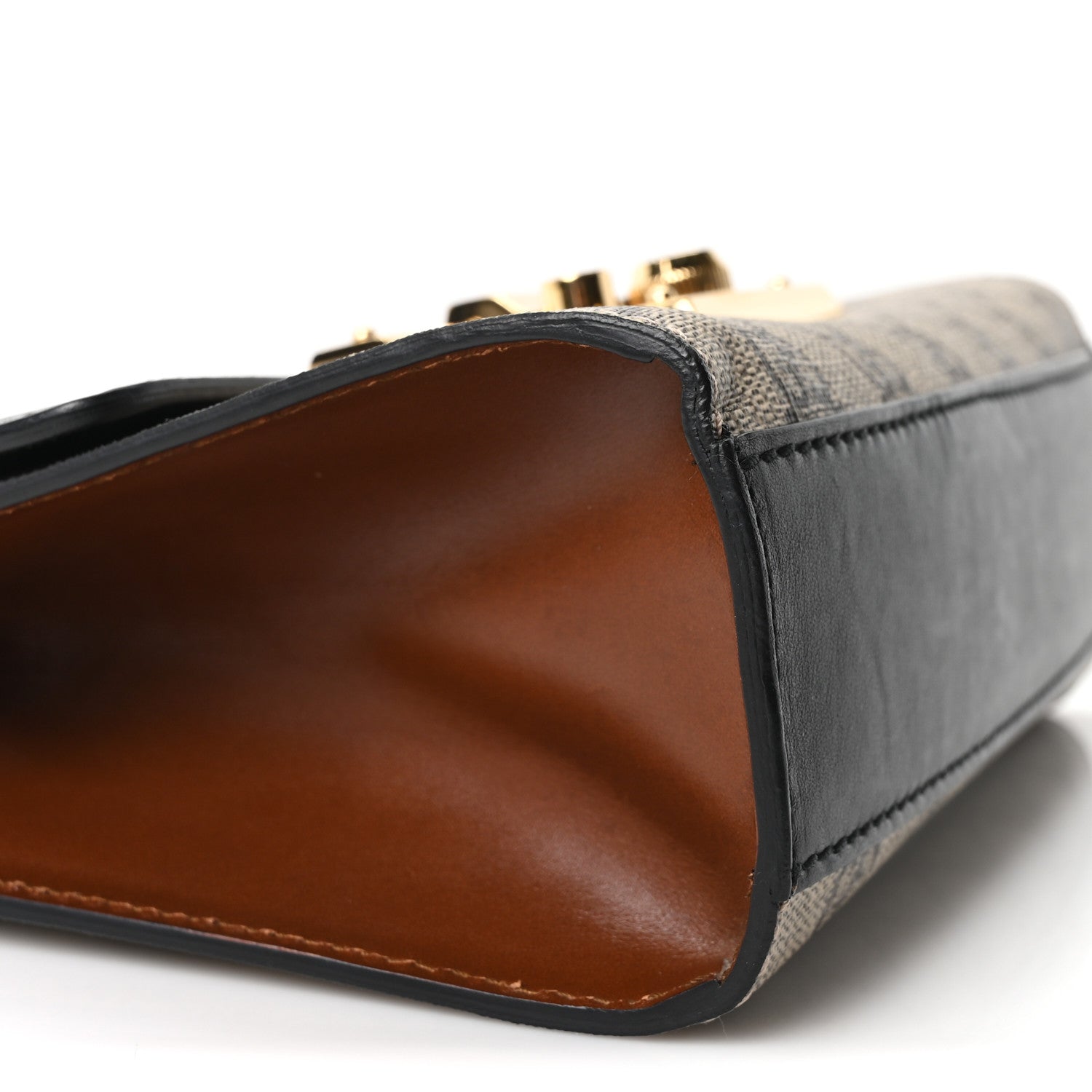GG Supreme Monogram Calfskin Small Padlock Shoulder Bag Beige Black Cuir £¨ Direct shipment via from wholesalehk.shop